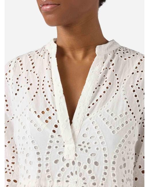 Mc2 Saint Barth White Sylvia Sangallo Linewave Long Dress