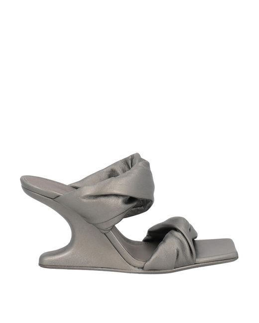 Rick Owens Metallic Cantilever 8 Twisted Leather Sandal