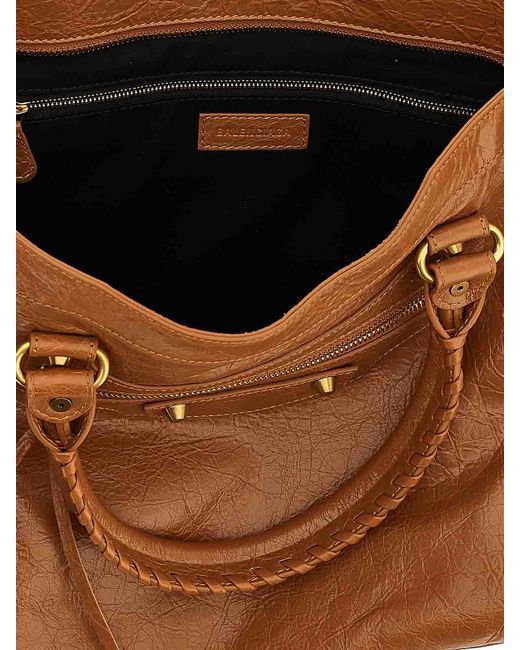 Balenciaga Brown 'Le City M' Handbag