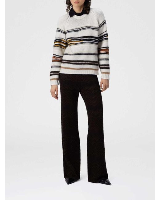 Missoni Gray Striped Cutle Sweater