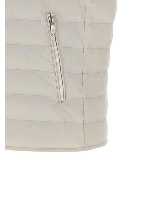 Brunello Cucinelli White Quilted Vest for men
