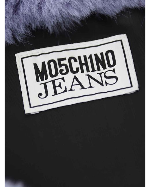 Moschino Purple Teddy Long Jacket