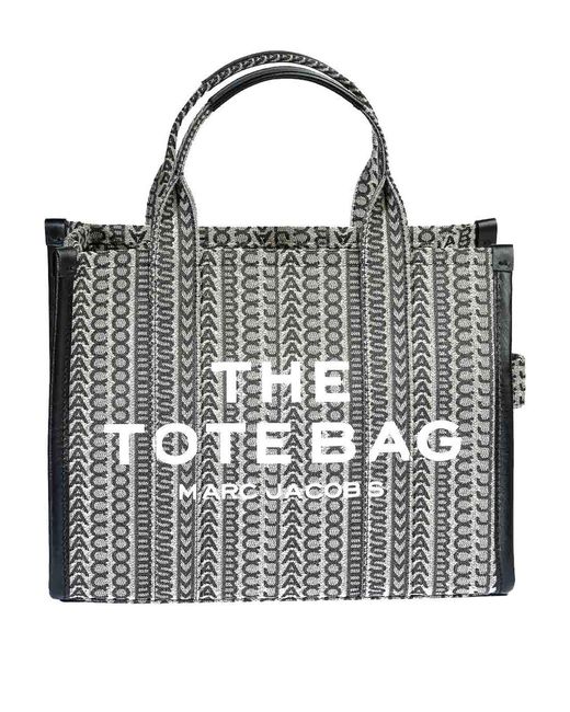 Marc Jacobs Black The Medium Tote Monogram Jacquard