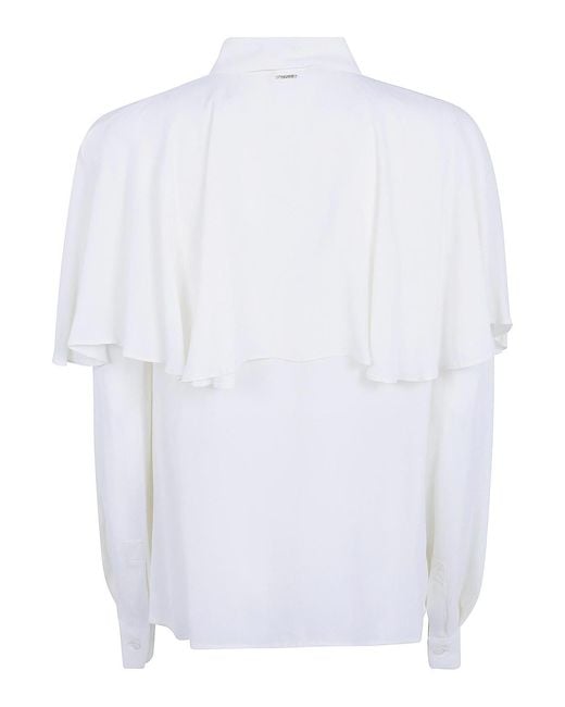 Twinset White Draped Shirt