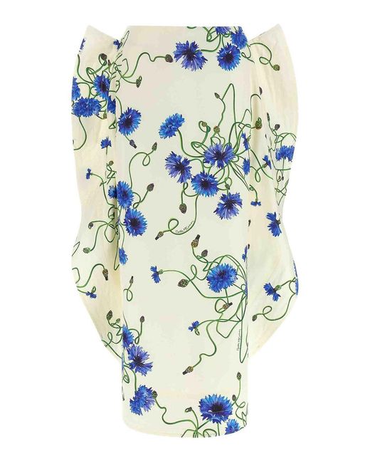 Stella McCartney Blue Ruffled Skirt