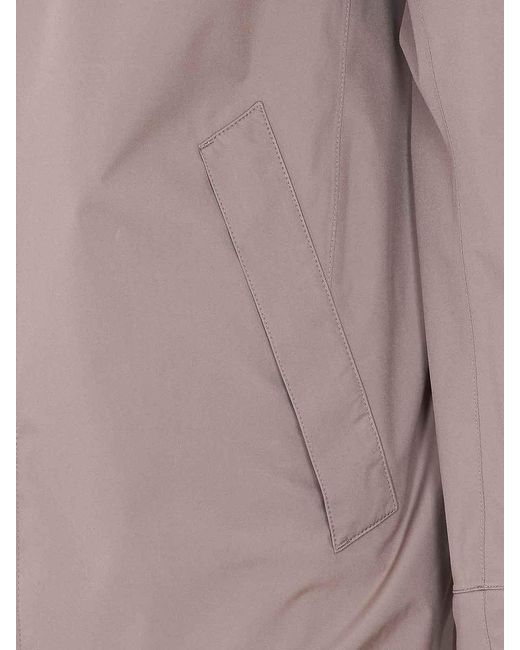 Herno Gray Raincoat for men