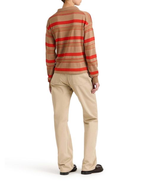 J.W. Anderson Orange Striped Rugby Polo