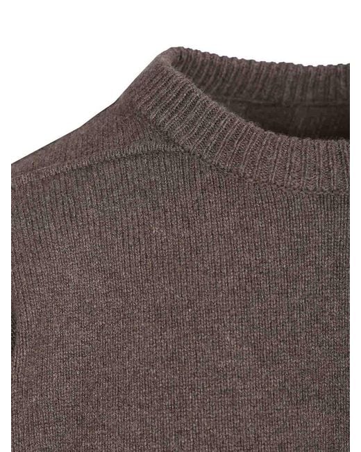 Rick Owens Gray Crew Neck Sweater for men