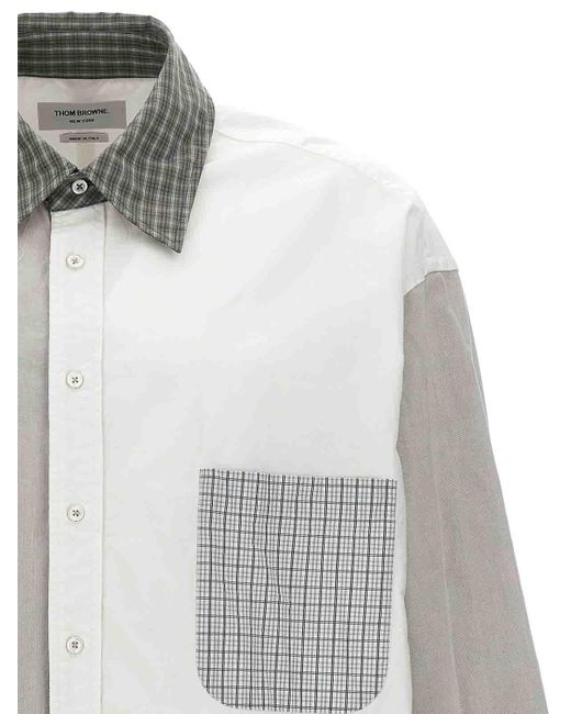 Thom Browne White Funmix Shirt for men