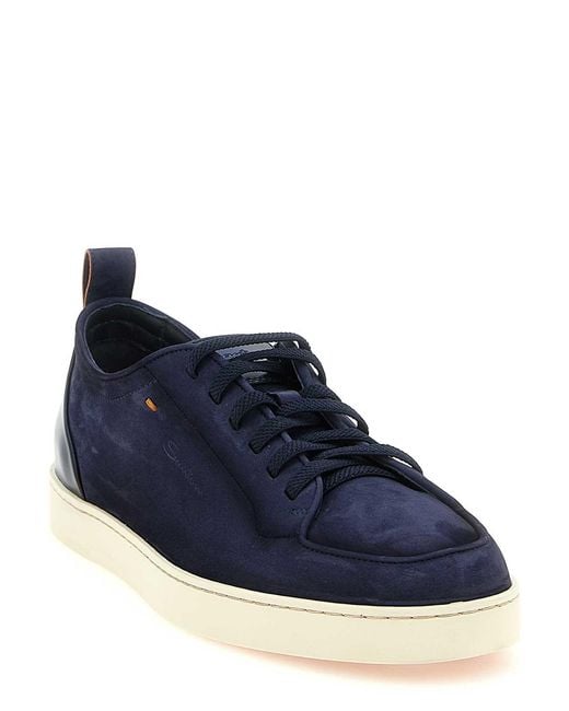 Santoni Blue Montecarlo Sneakers for men