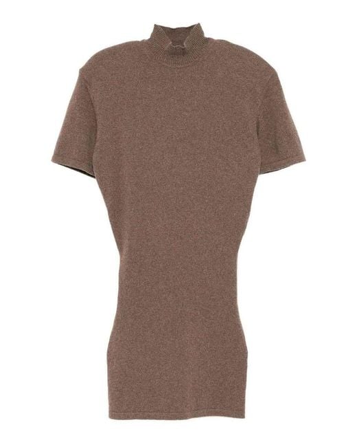 Jacquemus Brown The Castagna Knit Dress