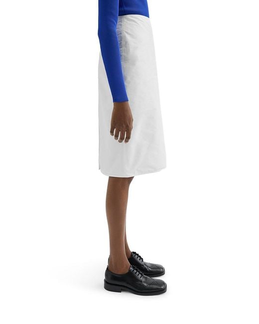 Jil Sander White High-Waisted Skirt