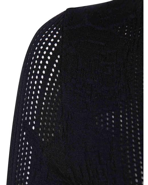 Blugirl Blumarine Black Ecs Viscose V Neck Sweater