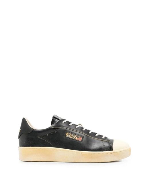 Autry Black Dallas Vint Low Leat/Rose Blk/Blk for men