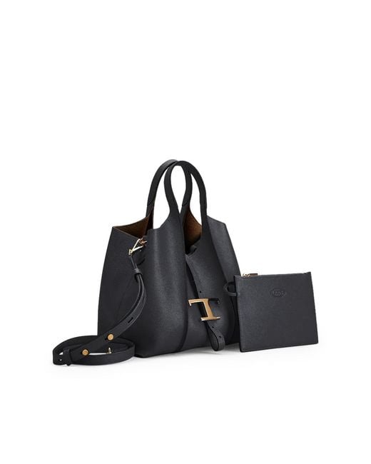 Tod's Black Amanda Tsb Shopping Bag