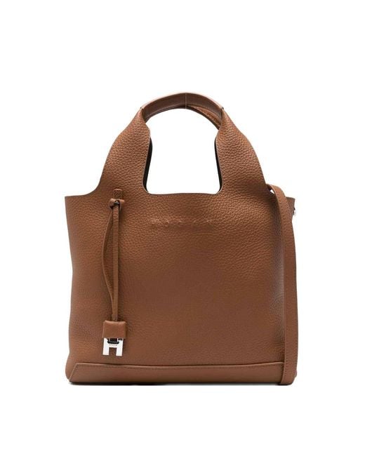 Hogan Brown Small Leather Tote
