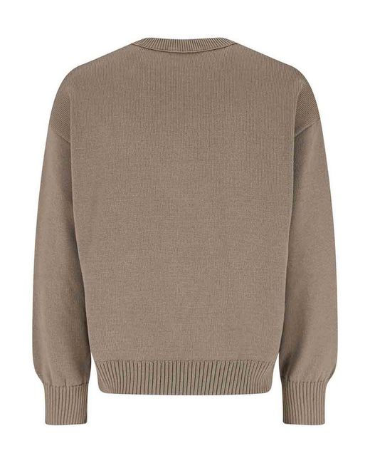 AMI Gray Ami De Cur Cotton Sweater for men