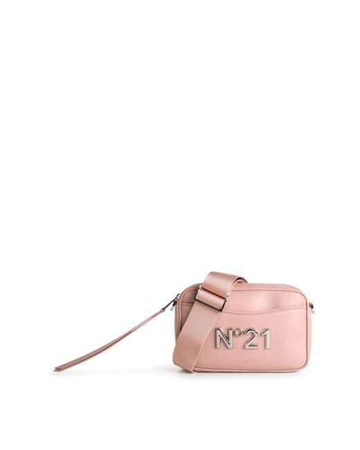 N°21 Pink Faux Leather Bag With Tone Logo