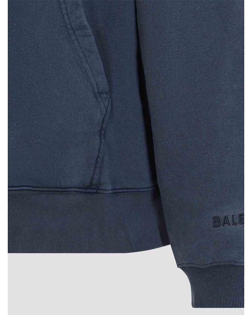 Balenciaga Blue Oversized Hoodie for men