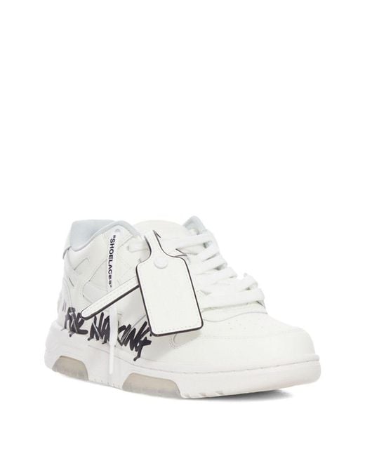 Off-White c/o Virgil Abloh White Out Of Office Sneakers With Print