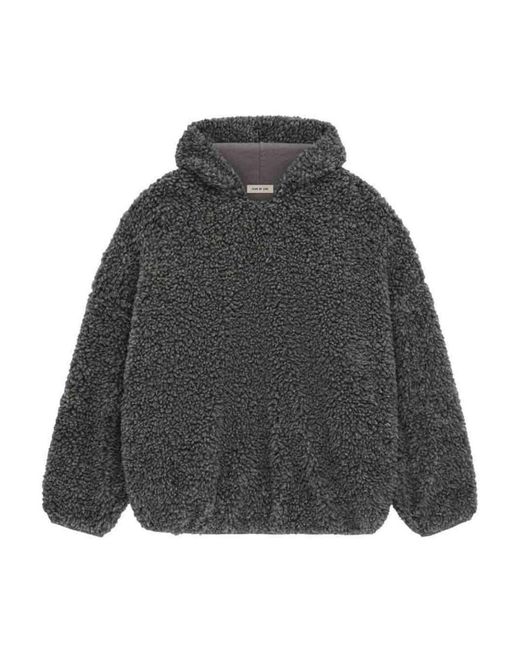 Fear Of God Gray Polar Fleece Hoodie for men