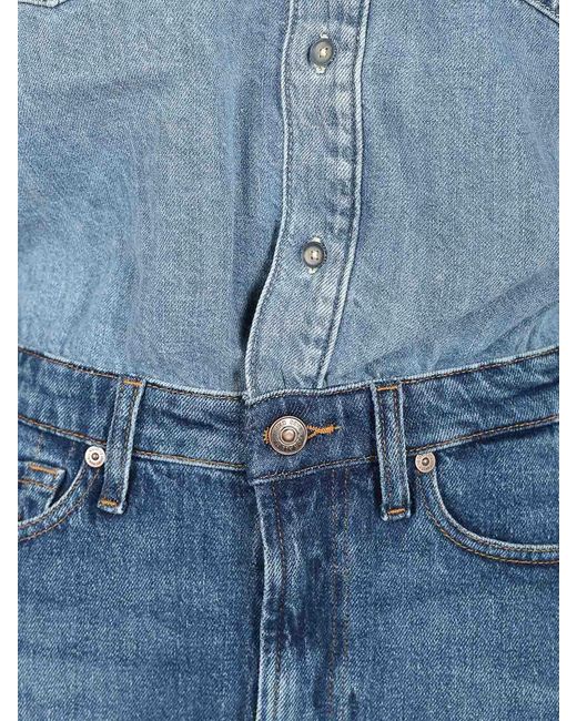 7 For All Mankind Blue Ipanema Mini Dress