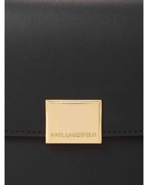 Karl Lagerfeld Black K/Forever Md Crossbody