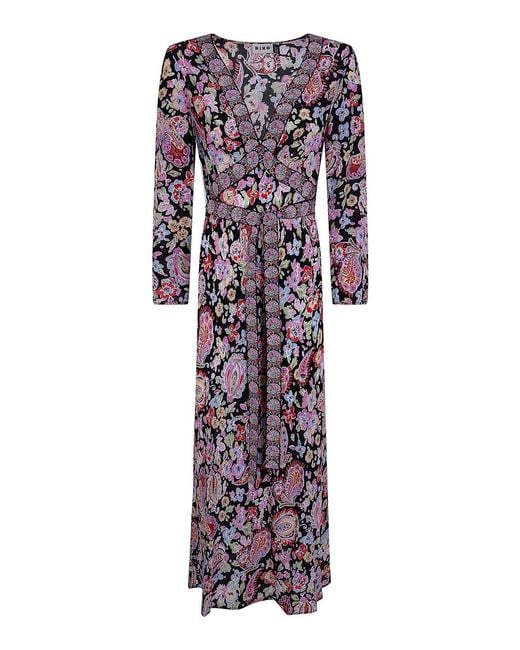 Rixo Purple Tania Dress Cara Floral