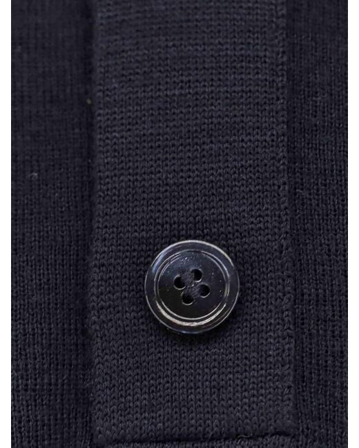 Burberry Blue Wool Polo for men