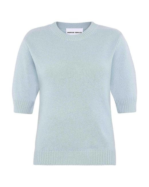 EMERSON RENALDI Blue Crew Neck Sweater