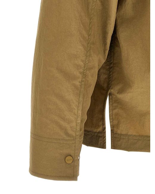 Laminar Green Shacket Rippled Effect for men