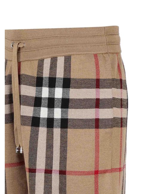 Burberry Natural Vintage Check Knit Shorts for men