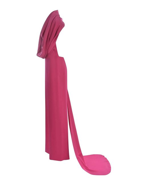 GIUSEPPE DI MORABITO Pink Cady Maxi Dress