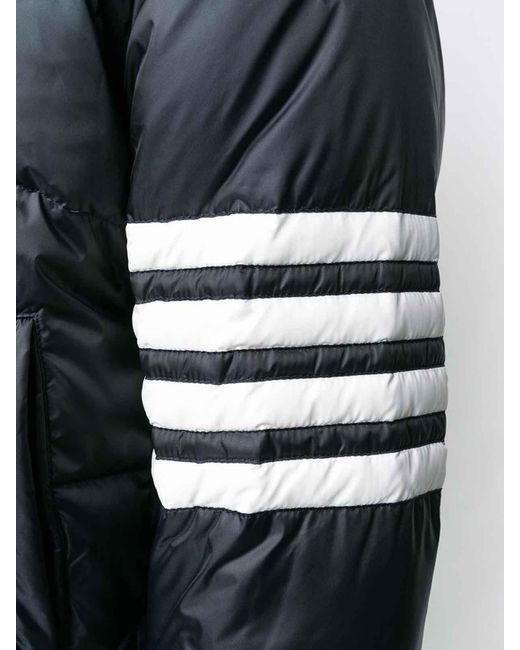Thom Browne Blue 4-Bar Matte Nylon Bomber for men