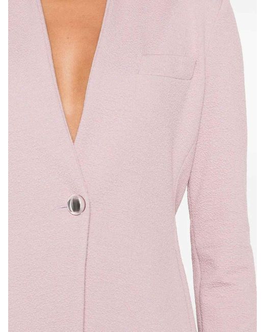 Emporio Armani Pink Single-breasted Blazer Jacket