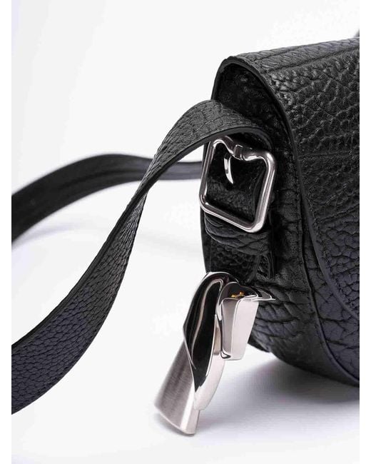 Burberry Black Small 'Chess' Leather Satchel Bag