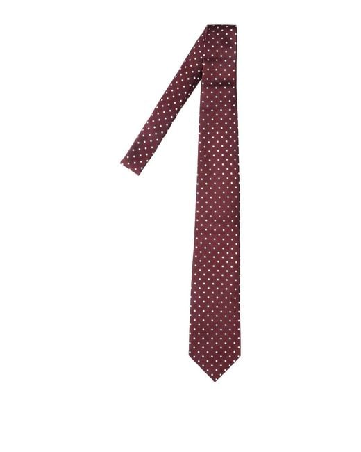 Tom Ford Purple Polka Dot Silk Tie for men