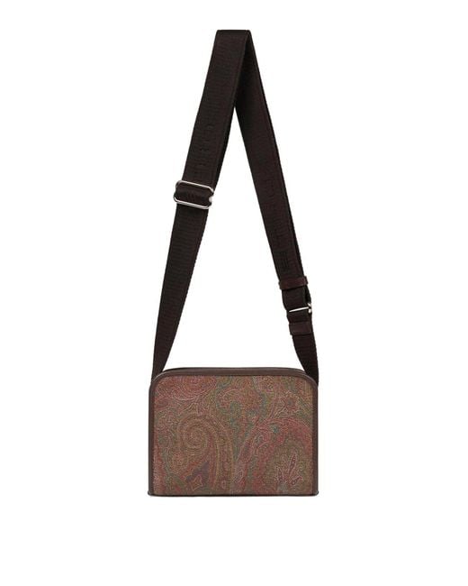 Etro Brown Arnica Small Messenger Bag for men