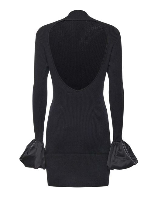 ROTATE BIRGER CHRISTENSEN Black Knit Mini Dress