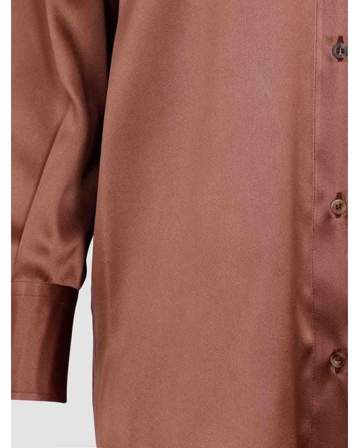 Brunello Cucinelli Brown Silk Shirt