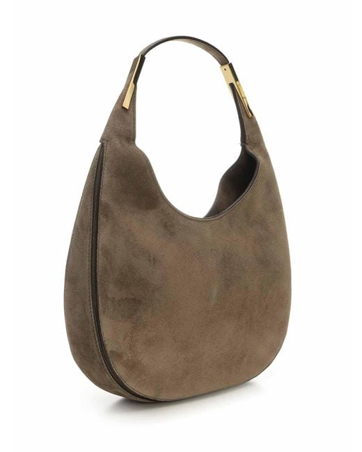 SAVETTE Gray Small Hobo Bag