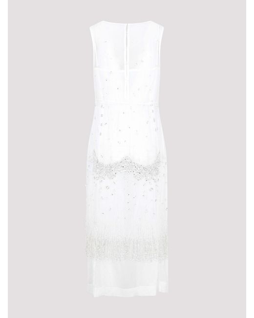 Bottega Veneta White Crystal Dress