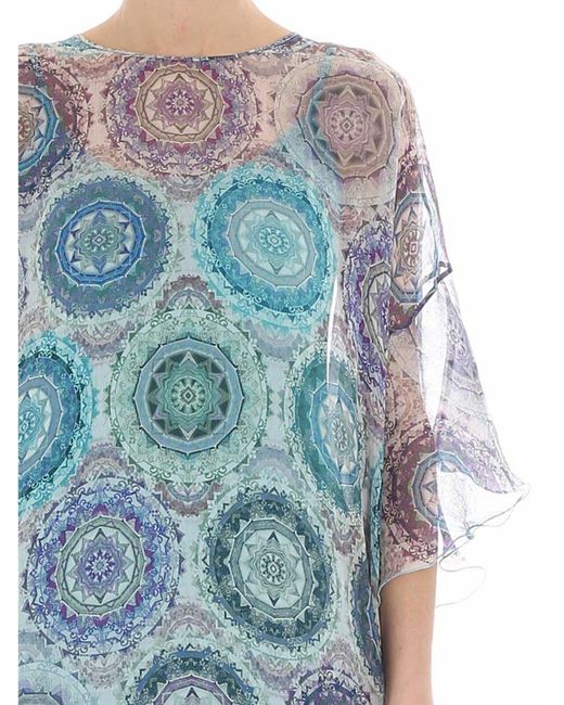 Fuzzi Blue Geometric Dress
