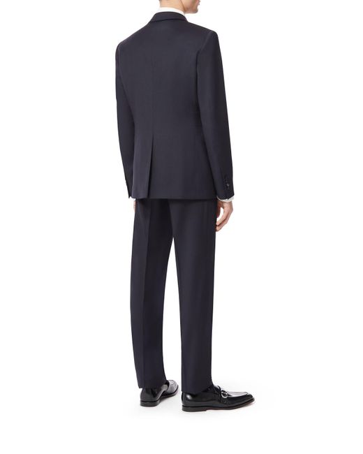 Tagliatore Blue Tailored Single-Breasted Wool Suit for men