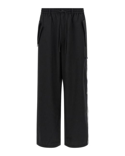 Y-3 Black Wool Blend Pants for men