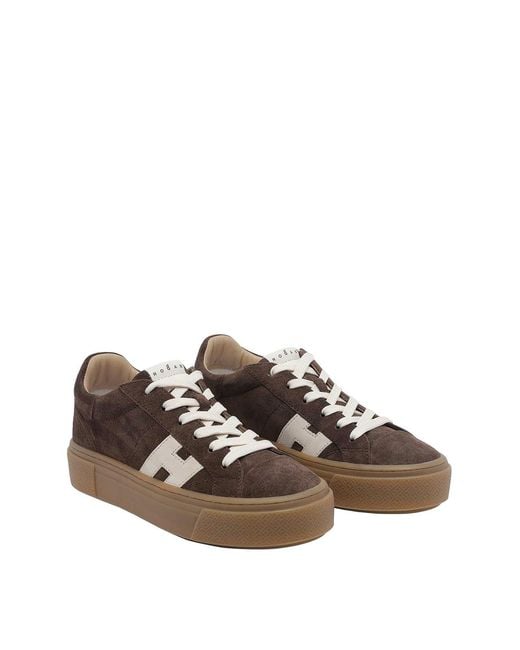 Hogan Brown Crosswind Sneakers