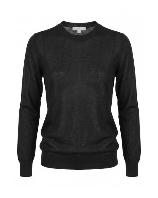 Malo Black Round Neck Sweater