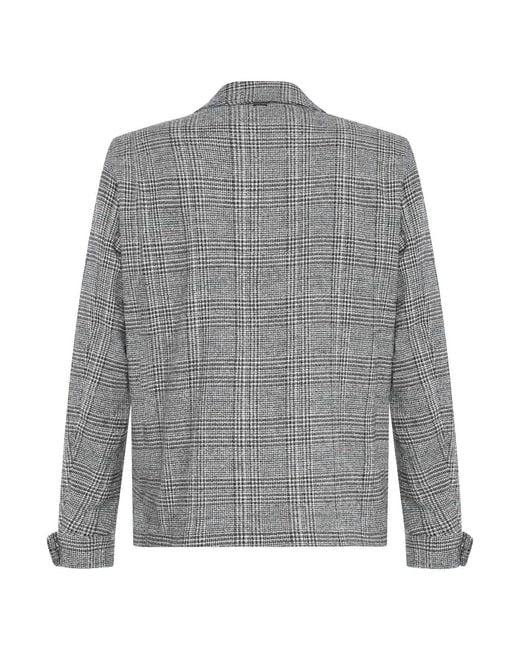 Herno Gray Single-Breasted Blazer for men