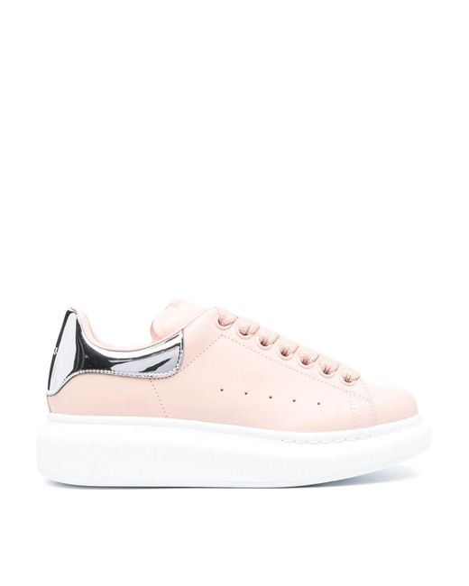 Alexander McQueen Pink Leather Sneakers