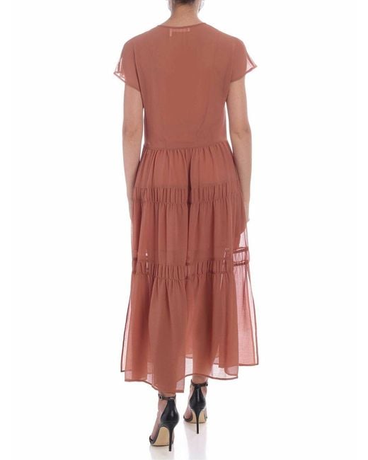 See By Chloé Pink Blushy Colored Semi-Transparent Dress